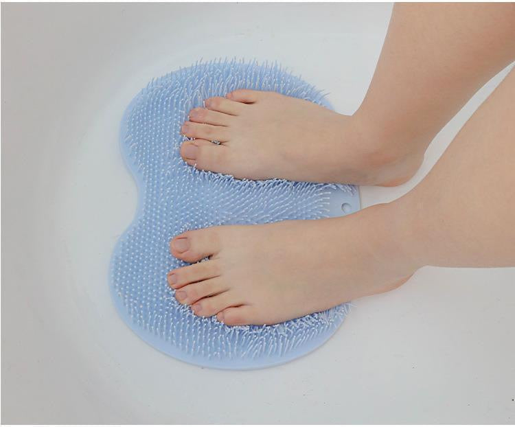 Silicone Foot Scrubber Mat for Shower – Non-Slip Foot Cleaning Pad for Removing Dead Skin & Calluses, Easy Foot Wash Without Bending